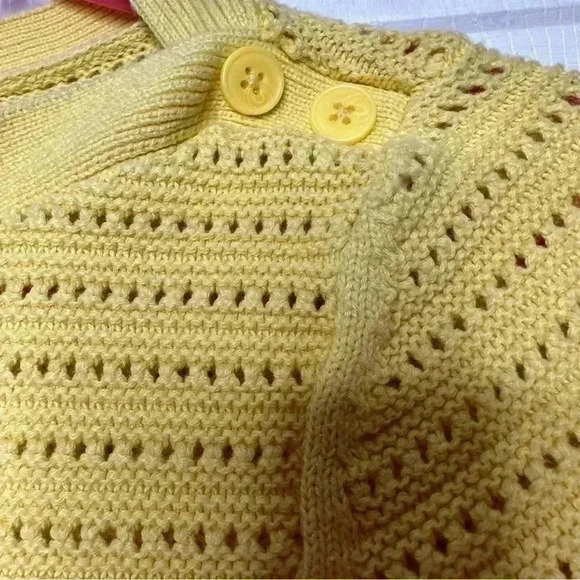Reitman’s Knitted  Sweater Boat Neck 3/4 Length Sleeves Yellow Size Extra Small - Picture 5 of 16